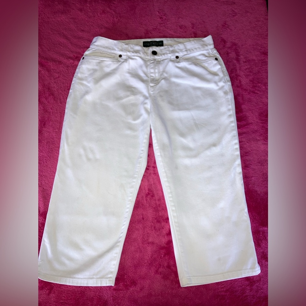 LAUREN JEANS CO.💕RALPH LAUREN PETITE CAPRI JEANS💕SIZE 4P💕